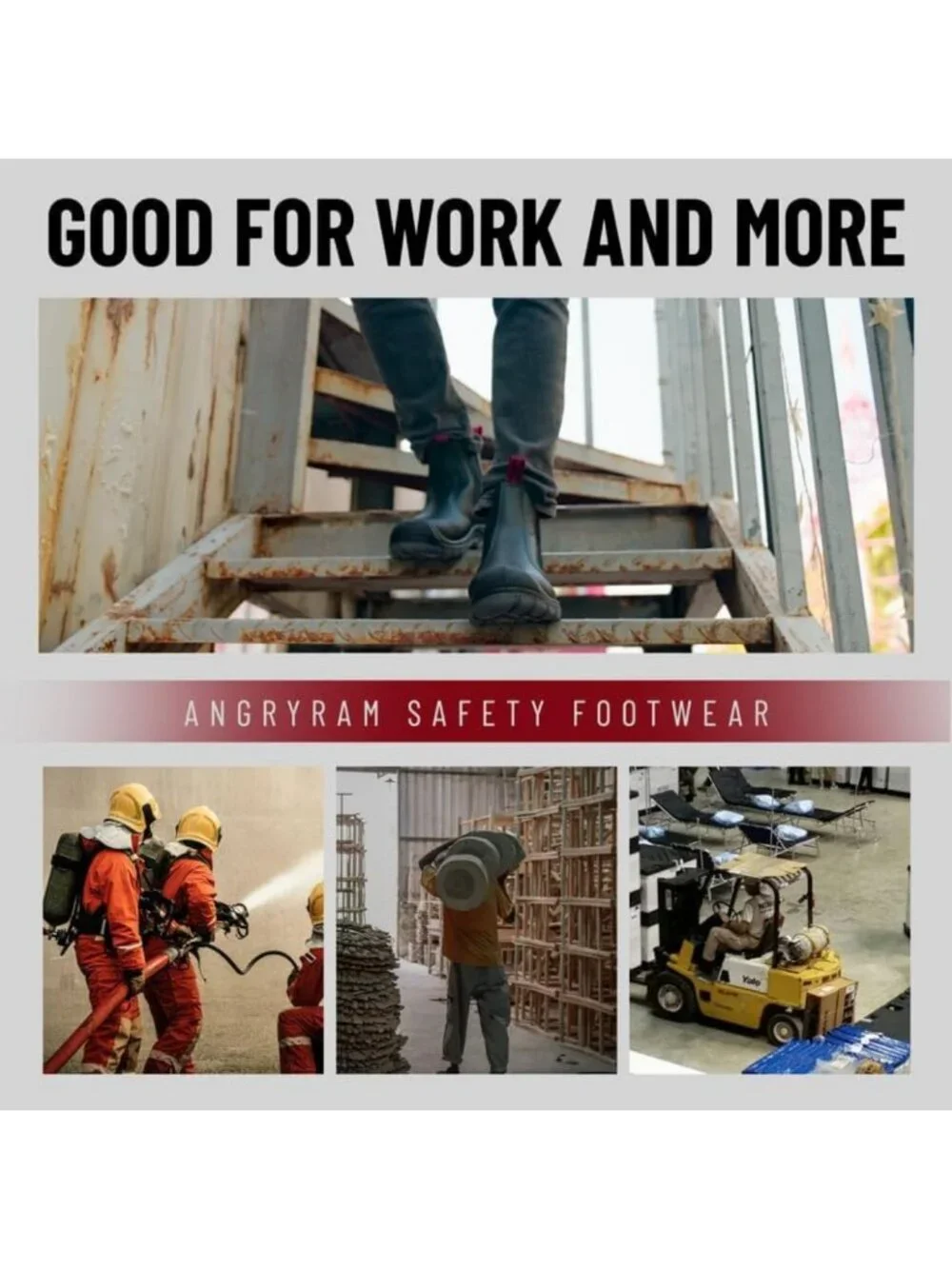 Waterproof Steel Toe Slip-On Work Boots for Men | Safety Shoes for Heavy Duty